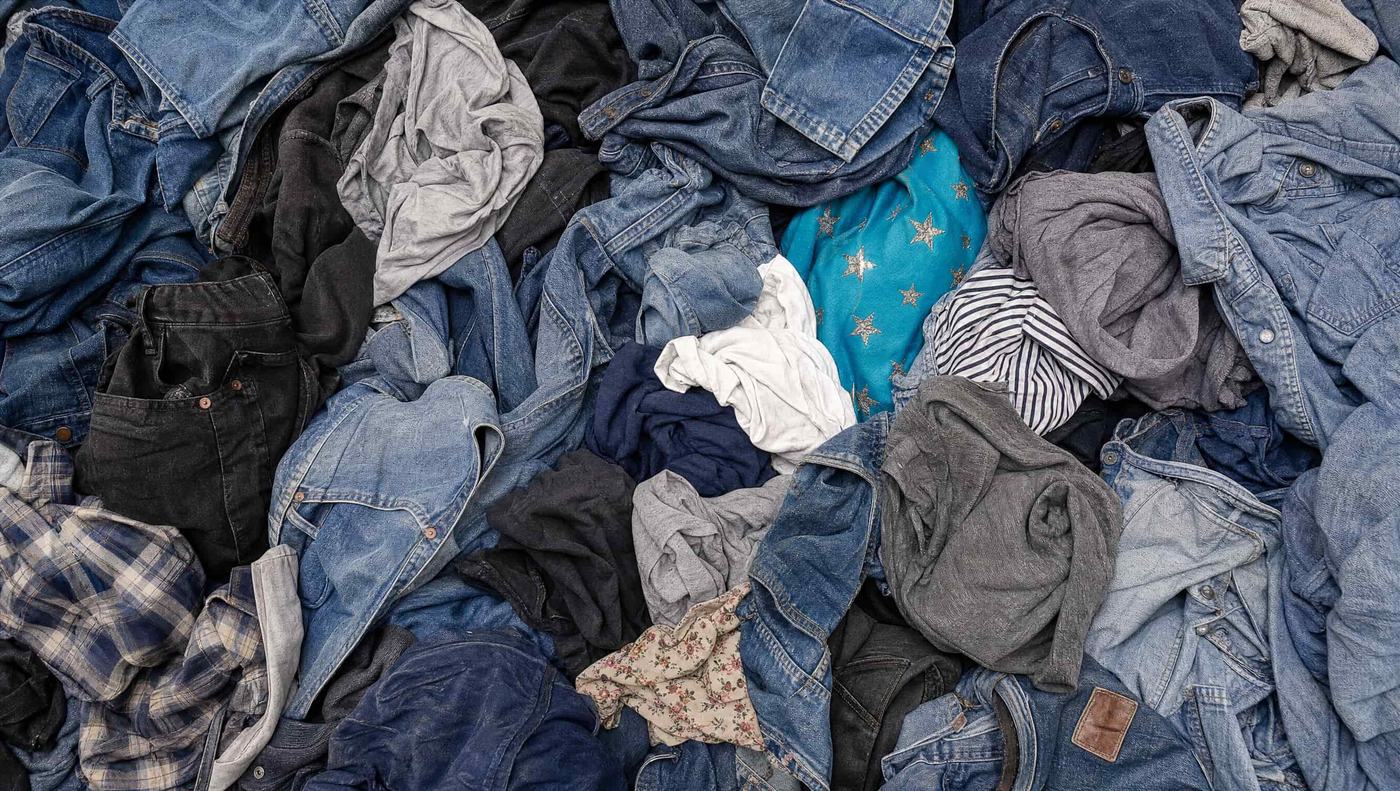 Deadstock denim and worn garments