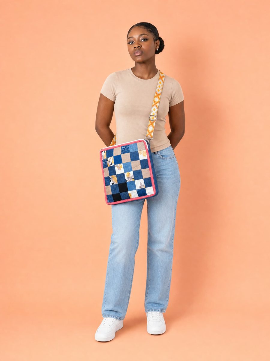 Checkerboard Crossbody, worn
