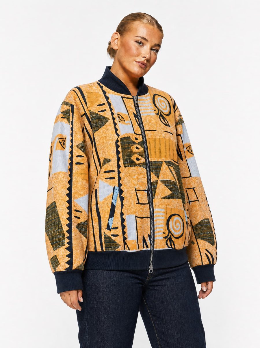 Terracotta Bomber, worn